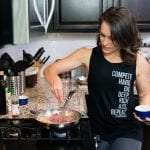 Gym girl is cooking